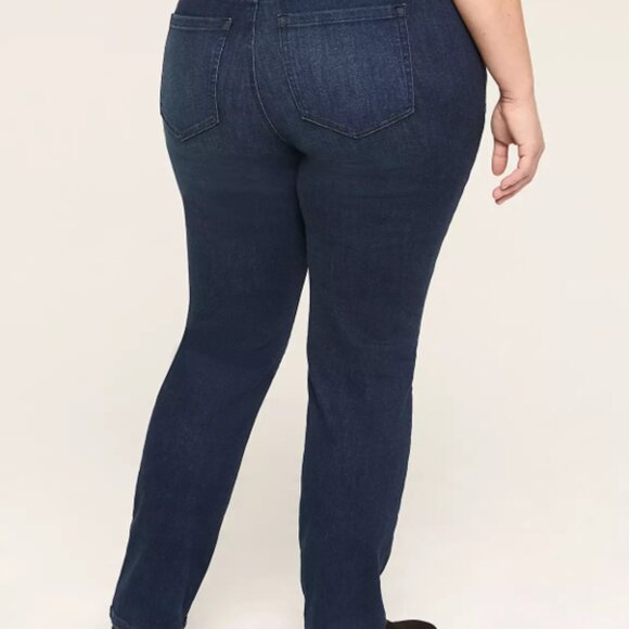 Lane Bryant Tighter Tummy Fit High Rise Straight Jean Size 22S Dark Wash - Picture 2 of 6